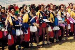 Young women at Reed Dance for the King of Swaziland